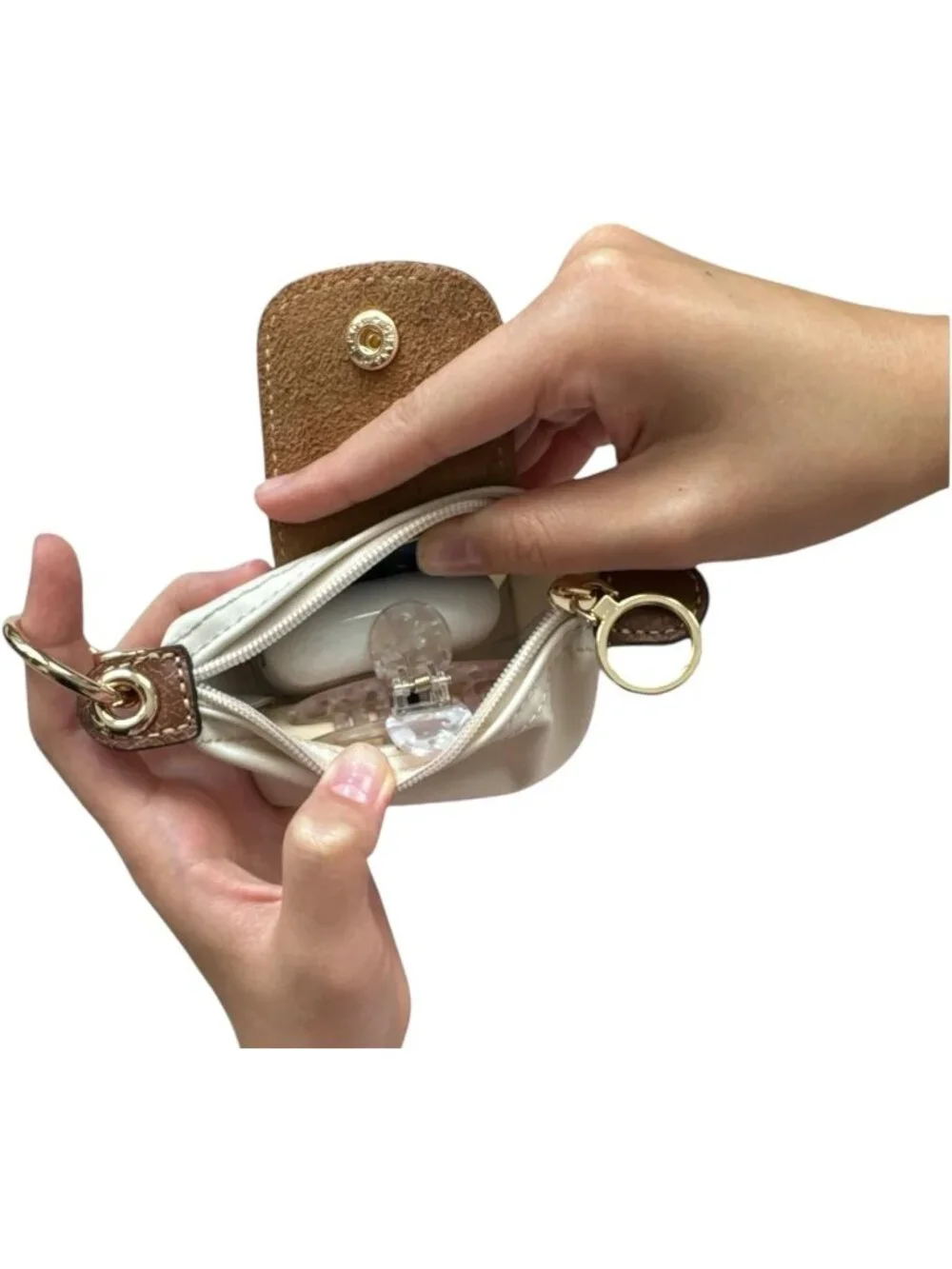 Functional Mini Pouch Keychain | Coin Purse & Card Holder | Genuine Leather